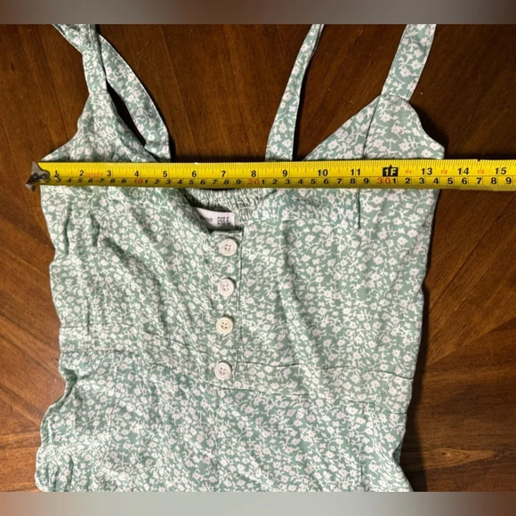 Faithfull the Brand River Seafoam Floral Print Culotte Jumpsuit Cottage Sz XS 2 - Picture 9 of 14